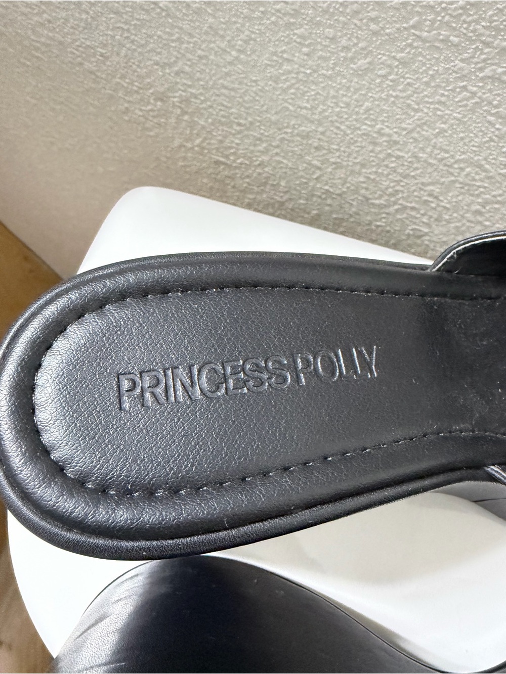 Princess Polly Black Platform Slide Sandals - Picture 3 of 4